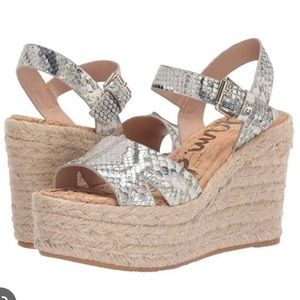 Sam Edelman Maura Snakeskin Wedge Sandals